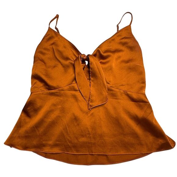 Abercrombie & Fitch Satin Tie Front Cami - Picture 2 of 8